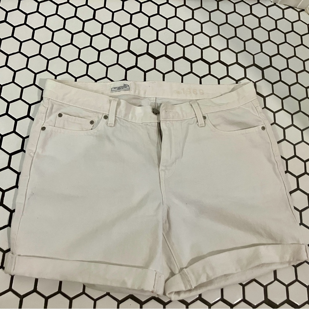 Gap White Denim Shorts